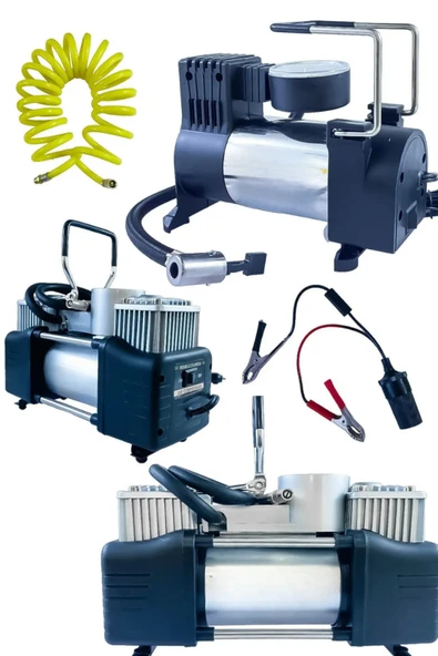 Araç Lastik Şişirme Pompası Hava Kompresörü 12 Volt 150 Psı Kompresör Bot Yatak Top Şişirme ürün görseli 1