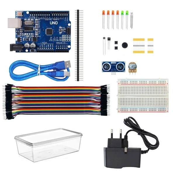 Robotik Kodlama Arduino Uno Başlangıç Seti Adaptörlü ürün görseli 1