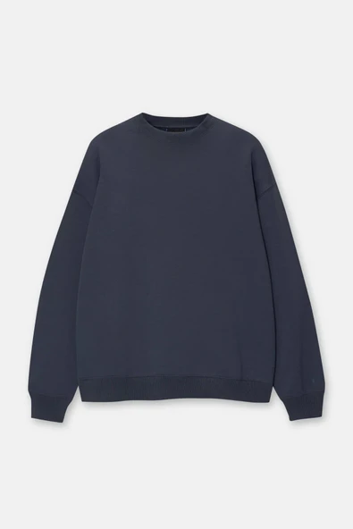Pull & Bear Bisiklet yaka basic sweatshirt - Resim 4
