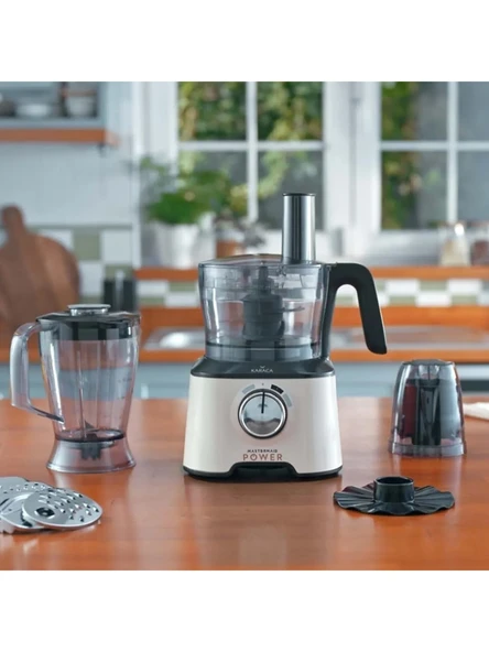 Karaca Mastermaid Power Multifunctional 10 in 1 Mutfak Robotu 2000w Soft Krem (TEŞHİR) ürün görseli 1