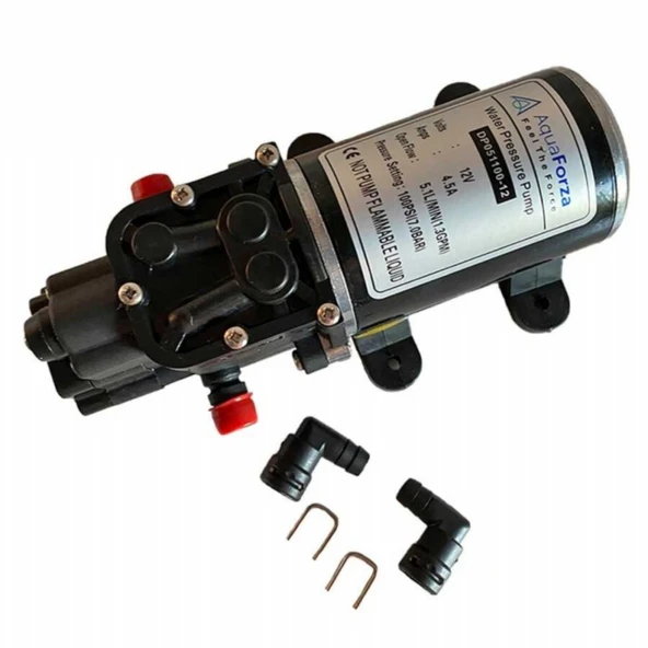 AquaForza Hidrofor 5.1 Litre/dk 100Psi 12Volt Yatek Karavan Tekne ürün görseli 1