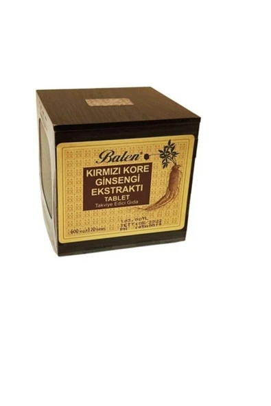 Kırmızı Kore Ginseng Tablet 600mg*120 Kapsül Yetişkin Kök Kore Ginsengi Tahta Kutuda ürün görseli 1