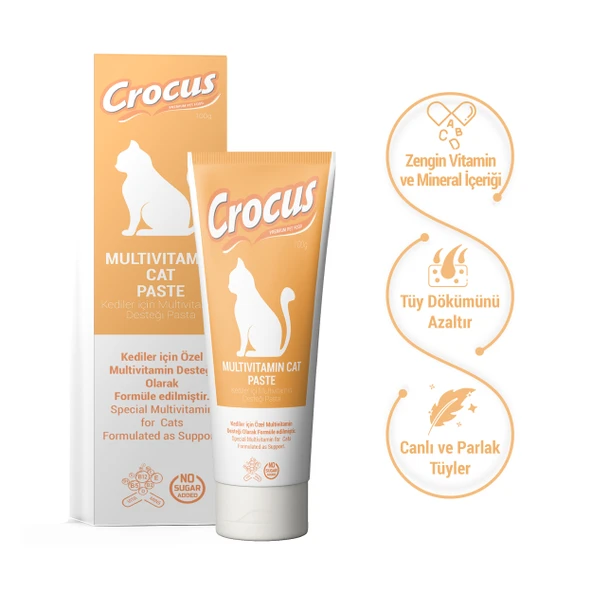 Crocus Kedi Multivitamin Macun 100 Gram ürün görseli 1