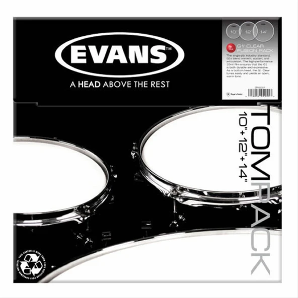 Evans Etp-Ec1Ctd-S Deri Seti (12+13+16) Tom Kumlu Standart Kit ürün görseli 1