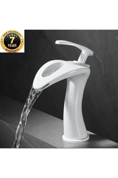 Banyo Lavabo Bataryası Beyaz Renk Yeni Model Şelale  7 Yıl Garantili Ithal ürün görseli 1
