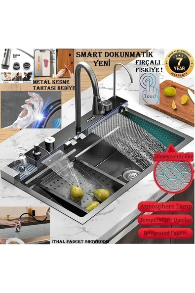 Dijital Eviye Seti Dokunmatik Smart Teknolojik Antrasit Gri 9 Fonksiyonlu Full 7 Yıl Garanti Ithal ürün görseli 1