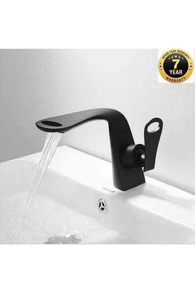 Banyo Lavabo Bataryası Siyah Yeni Model Şelale 7 Yıl Garantili İthal ürün görseli 1