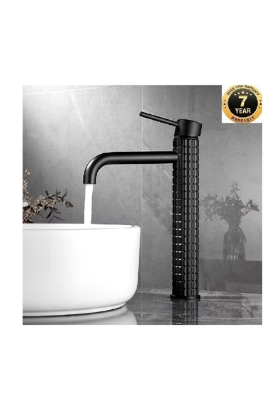 Banyo Çanak Lavabo Bataryası Siyah Renk Yeni Model 7 Yıl Garantili Ithal ürün görseli 1