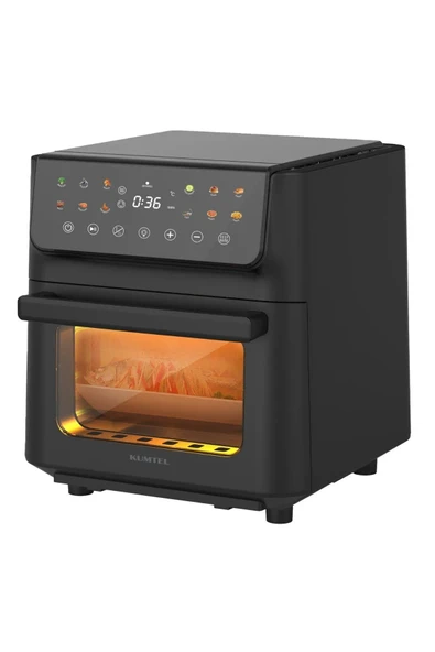 KUMTEL XXL 12 Litre Fastfryer (Yağsız Fritöz Airfryer )  Çok Fonksiyonlu Siyah 1800 Watt  HAF-10 ürün görseli 1