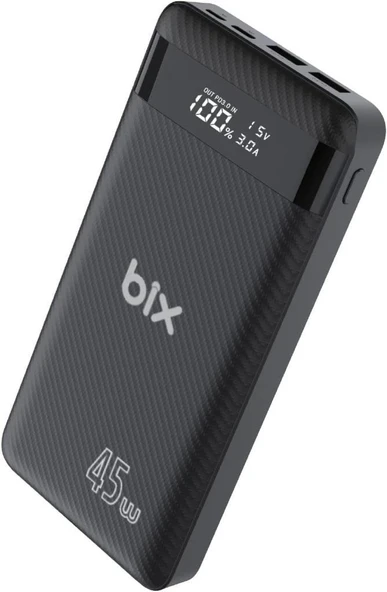 Bix PB202 Siyah 20000 mAh Hızlı Şarj Powerbank - Teşhir ürün görseli 1