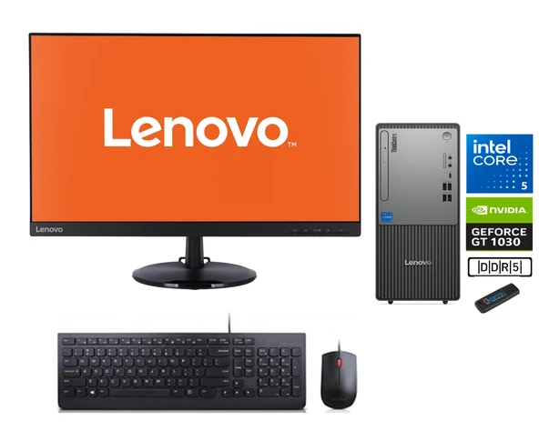Lenovo Thinkcentre Neo 50T Gen 5 Intel Core I5 13400 48GB Ddr5 1tb SSD 4GB/GT1030 23.8mon Freedos Masaüstü Blgisayar NEO12UB000ETRN18+ZETTAUSBBELLEK ürün görseli 1