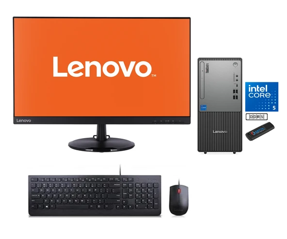 Lenovo Thinkcentre Neo 50T Gen 5 Intel Core I5 13400 48GB Ddr5 512GB SSD 23.8mon Freedos Masaüstü Blgisayar NEO12UB000ETRM17+ZETTAUSBBELLEK ürün görseli 1