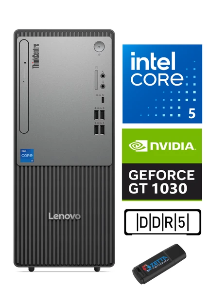 Lenovo Thinkcentre Neo 50T Gen 5 Intel Core I5 13400 16GB Ddr5 2tb SSD 4GB/GT1030 Freedos Masaüstü Blgisayar NEO12UB000ETRG09+ZETTAUSBBELLEK ürün görseli 1