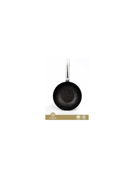 Esse Silver Granite Wok Tava 28 cm - Resim 3
