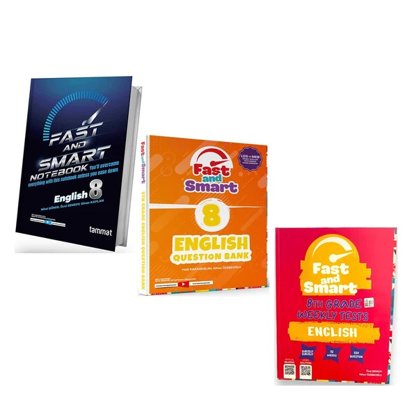 Tammat 8.Sınıf İngilizce Defter Soru ve Deneme Seti 3 Kitap ürün görseli 1
