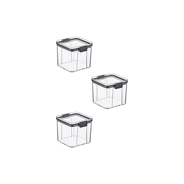 KRD HOME FT-101 ORTA 3LÜ KİLİTLİ SAKLAMA KABI ürün görseli 1
