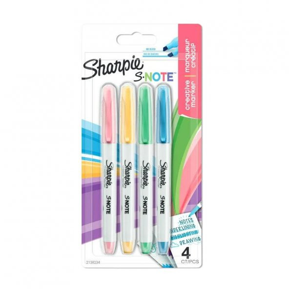 SHARPIE MARKOR SNOTE KREATIF KESIK UC 4 LU 2138234 ürün görseli 1