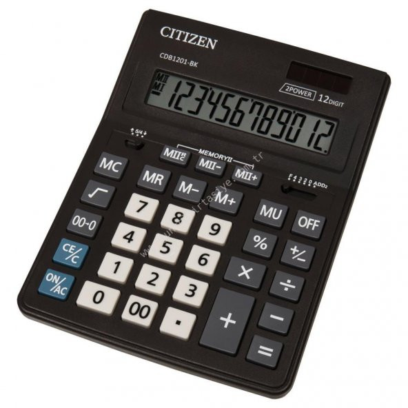 CITIZEN HESAP MAKINASI M.USTU 12 HANELI CDB1201-BK ürün görseli 1