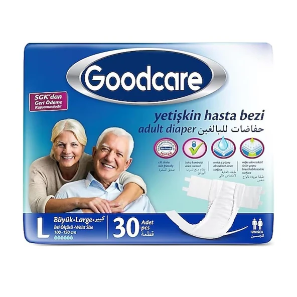 Goodcare Belbantlı Büyük Boy L 30'lu Hasta Bezi ürün görseli 1