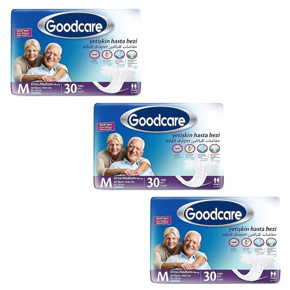 Goodcare Belbantlı Orta Boy M 30'lu 3 Adet Hasta Bezi ürün görseli 1