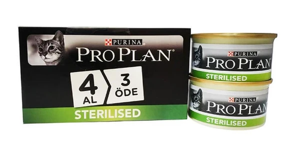ProPlan Adult Somon Ton Kısır Kedi Konserve 85gr 4 Al 3 Öde ürün görseli 1