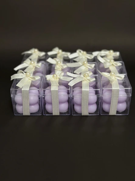 Bubble Mor Mum 12 Adet Süslü Hediyelik ürün görseli 1