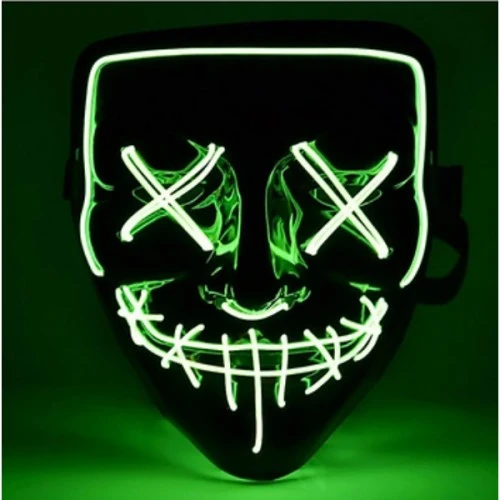 Periboia LED Işıklı Yeşil Maske - Resim 3