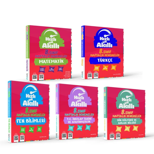 Tammat 8.Sınıf 32 Haftalık Deneme Seti 5 Kitap ürün görseli 1