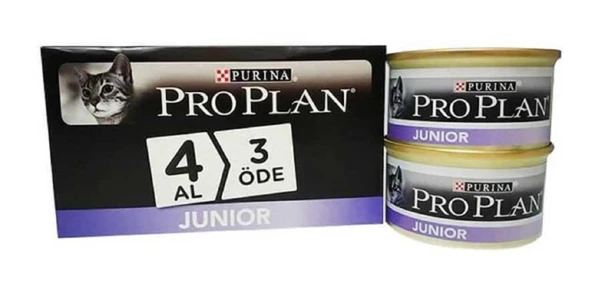 ProPlan Junior Tavuklu Yavru Kedi Konserve 85gr 4 Al 3 Öde ürün görseli 1