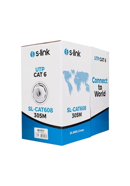 S-Link Sl-Cat608 305M Gri Utp Cat6 Kablo ürün görseli 1