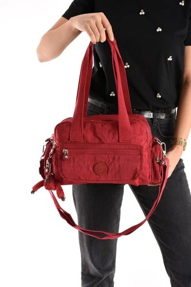 Omuz Çantası Çok Cepli Hafif Klinkır Kumaş 30*20 Cm Çapraz Askılı Postacı Çanta Kol Çantası ürün görseli 1