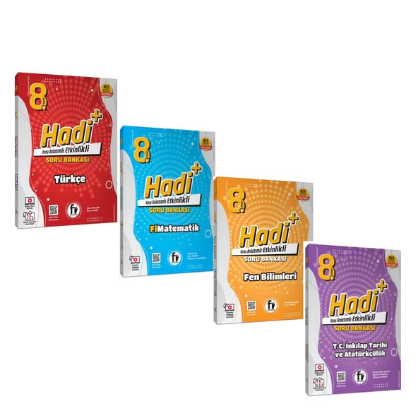Fi Yayınları 8.Sınıf Türkçe Matematik Fen ve İnkılap Hadi Konu Anlatımlı Soru Bankası Seti 4 Kitap ürün görseli 1