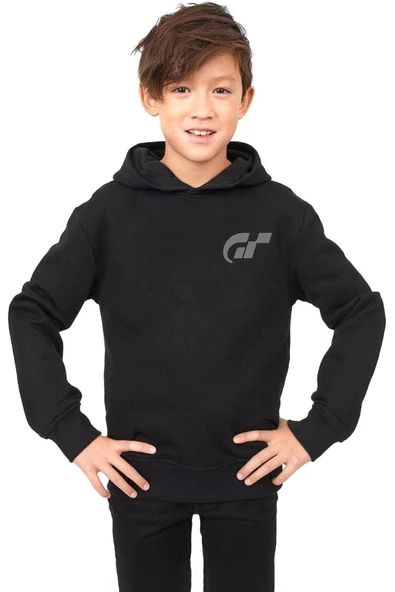 Gran Turismo Pocket Logo Siyah Çocuk 3ip Kapşonlu ürün görseli 1