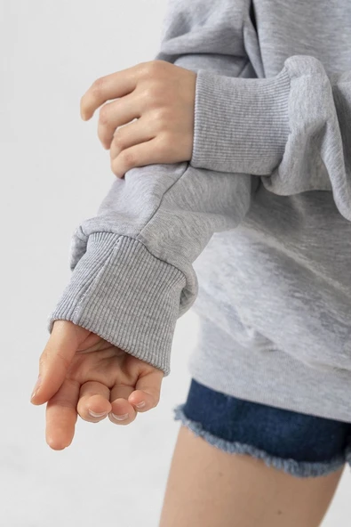 Fallout Lettern Grimelanj Kadın 3ip Kapşonlu Sweatshirt - Resim 6