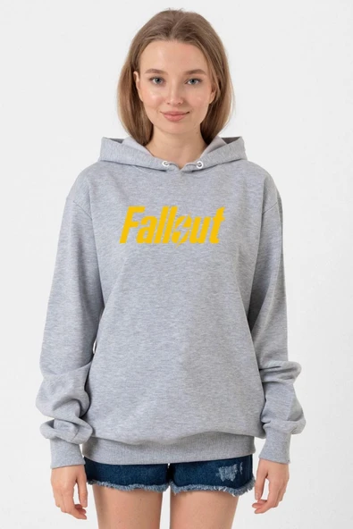 Fallout Lettern Grimelanj Kadın 3ip Kapşonlu Sweatshirt ürün görseli 1