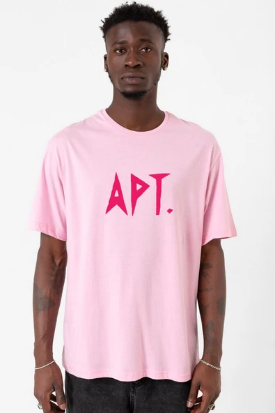 Blackpink Apt Pembe Erkek Oversize Tshirt ürün görseli 1