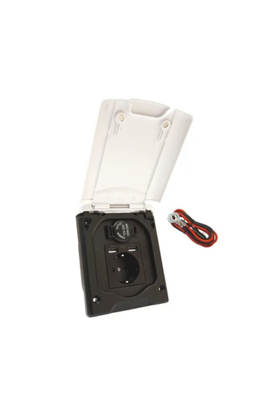 Kapaklı Karavan 220v, Usb, Çakmaklık Çıkışı Priz Yatek Karavan Tekne ürün görseli 1