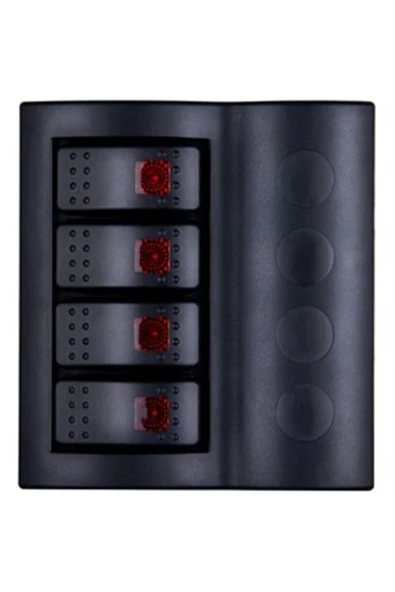 4'lü Switch Panel, Işıklı Ve Otomatik Sigortalı ürün görseli 1