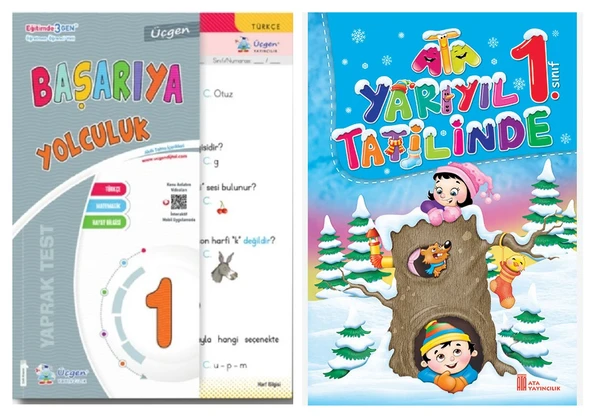 Üçgen 1.Sınıf Başarıya Yolculuk Yaprak Test + Yarıyıl Tatil Kitabı ürün görseli 1