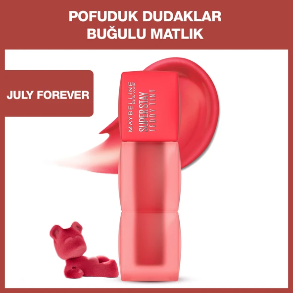 Maybelline New York Super Stay Teddy Tint Uzun Süre Kalıcı Likit Mat Tint 35 July Forever ürün görseli 1