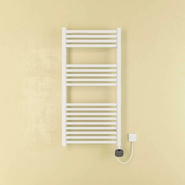 Salix Elektrikli Havlupan G:50 Cm Y:120 Cm EHT-DC Elektronik Termostat Beyaz ürün görseli 1