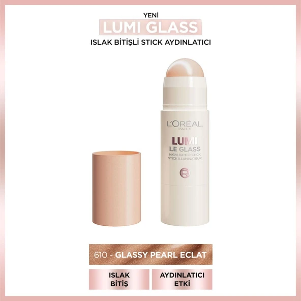 L'Oréal Paris Lumi Glass Islak Bitişli Stick Aydınlatıcı - 610 Glassy Pearl Eclat ürün görseli 1