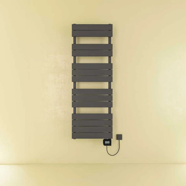 Silena Elektrikli Havlupan G:50 Cm Y:140 Cm EHT-LC Elektronik Termostat Antrasit ürün görseli 1