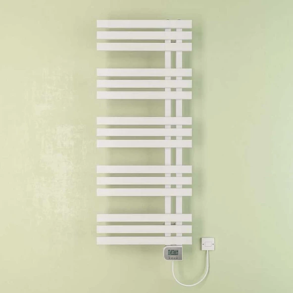 Erica Elektrikli Havlupan G:50 Cm Y:120 Cm EHT-LC Elektronik  Termostat Beyaz ürün görseli 1