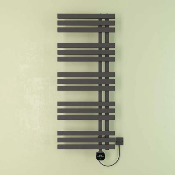 Erica Elektrikli Havlupan G:50 Cm Y:120 Cm EHT-AC Elektronik Termostat Antrasit ürün görseli 1
