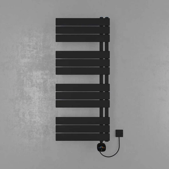 Malus Elektrikli Havlupan G:50 Cm Y:115 Cm EHT-AC Elektronik Termostat Siyah ürün görseli 1