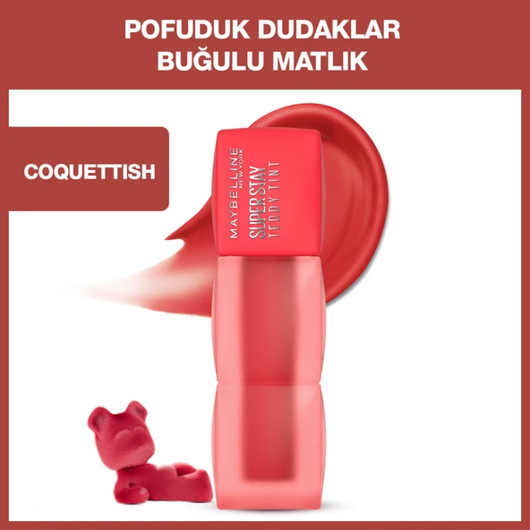 Maybelline New York Super Stay Teddy Tint Uzun Süre Kalıcı Likit Mat Tint 30 Coquettish ürün görseli 1