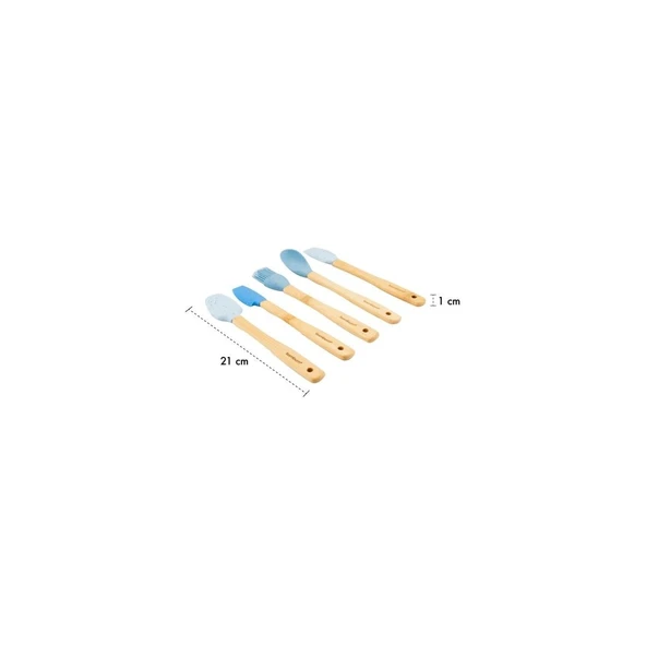 BAMBUM ZOLLY - 5’Lİ SPATULA SETİ MAVİ - Resim 4