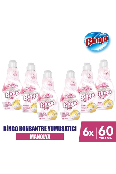 Bingo Soft Konsantre Çamaşır Yumuşatıcısı Manolya 1440 ml X 6 Adet ürün görseli 1