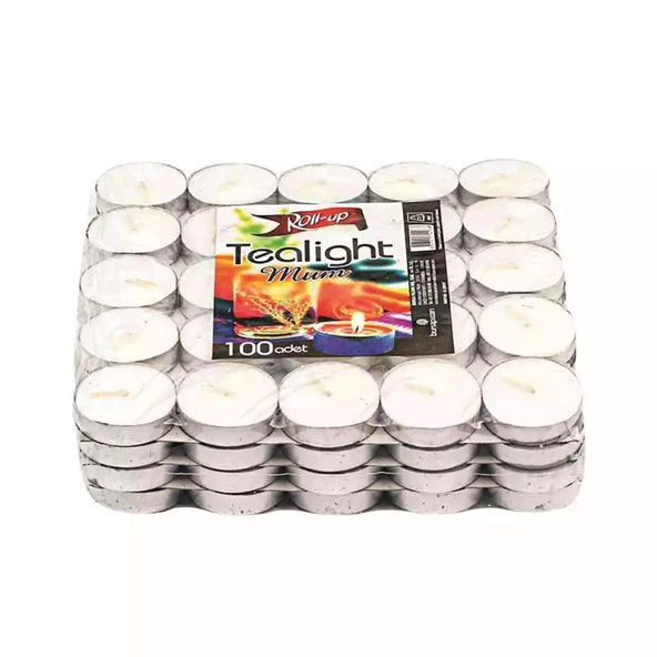 Tealight Beyaz Mum 1.000 Adet ürün görseli 1